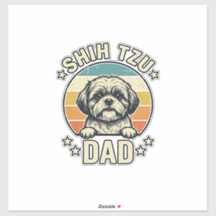 Vintage Shih Tzu Dad Dog Lover Shirt Design_1