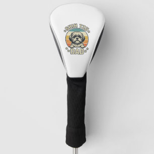Vintage Shih Tzu Dad Dog Lover Shirt Design_1 Golf Head Cover