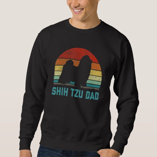 Vintage Shih Tzu Dad  Dog Sweatshirt (Front)