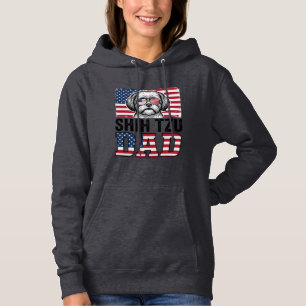 Vintage Shih Tzu Dad Patriotic Dog Shirt Design_1