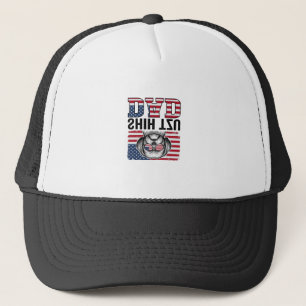 Vintage Shih Tzu Dad Patriotic Dog Shirt Design_1 Trucker Hat