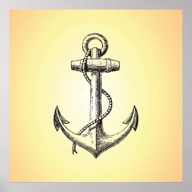 Vintage ship anchor poster (Front)