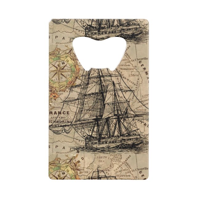 Vintage Ship And Map (Front)