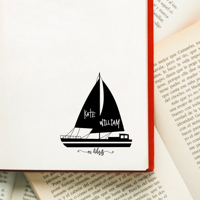 Vintage Ship ex libris stamp (Creator Uploaded)