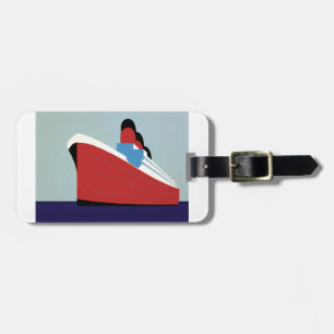 Vintage Ship Luggage Tag