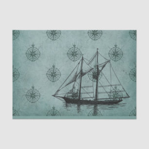 Vintage Ship Nautical Tissue Paper