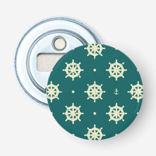 Vintage Ship Wheel Pattern Bottle Opener