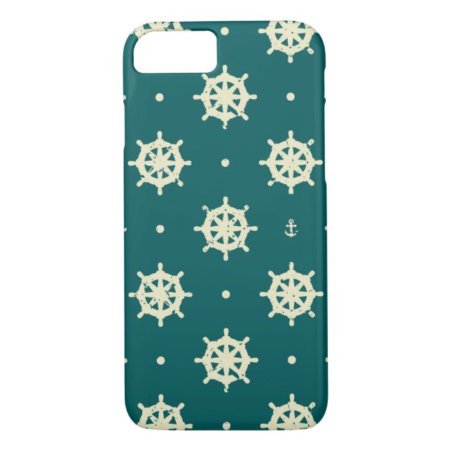 Vintage Ship Wheel Pattern Case-Mate iPhone Case (Back)