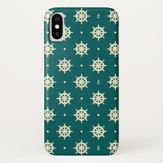 Vintage Ship Wheel Pattern Case-Mate iPhone Case (Back)