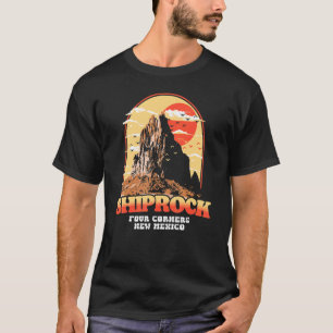 Vintage Shiprock New Mexico Graphic  Four Corners  T-Shirt