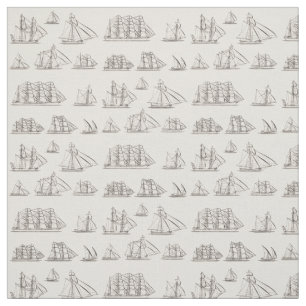 Vintage Ships Fabric
