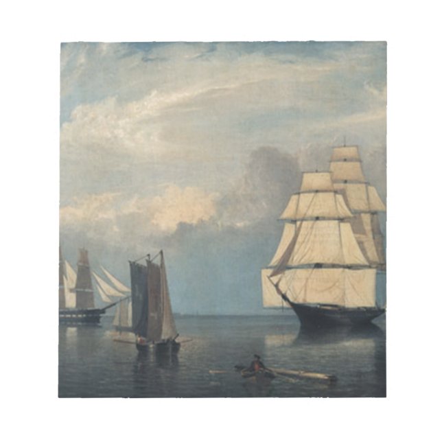 Vintage ships Salem Harbour Notepad (Front)