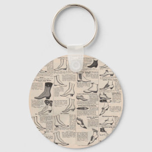 Vintage Shoes Advertisements Key Ring