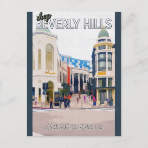 Vintage Shop Beverly Hills California Travel Postcard