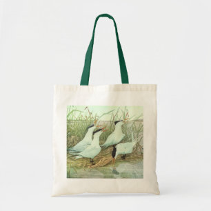 Vintage Shorebirds in a Marsh by Louis Fuertes Tote Bag