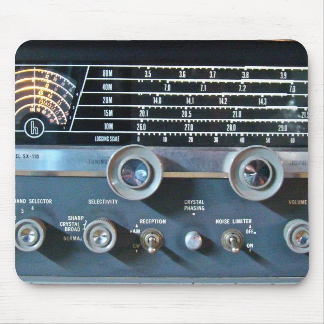 Vintage Short Wave Radio Mouse Pad (Front)
