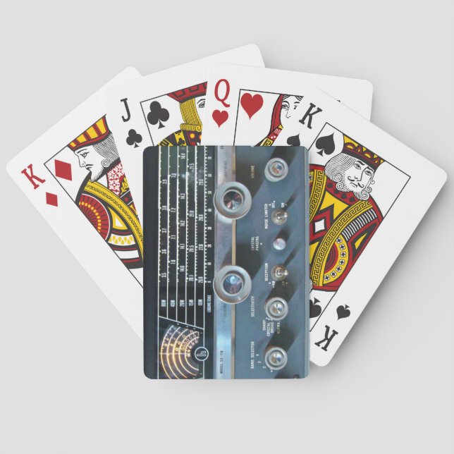 Vintage Short Wave Radio Playing Cards (Back)