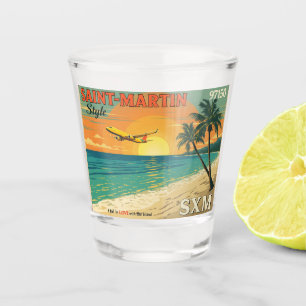 Vintage shot glass Saint-Martin SXM 97150