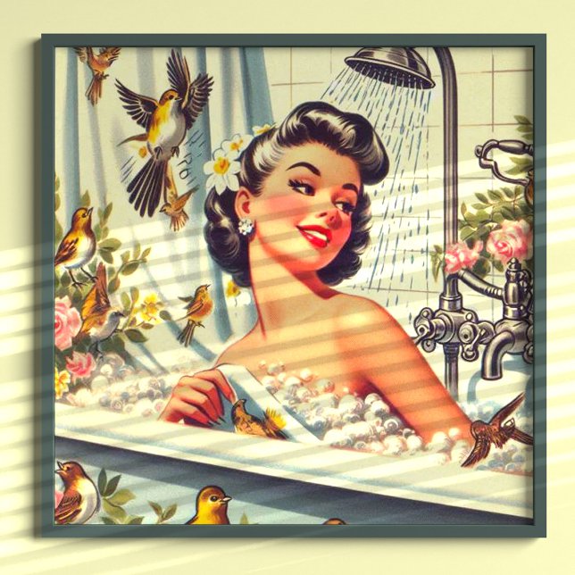 Vintage Shower Pin Up Poster (Creator Uploaded)