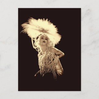 Vintage Showgirl Postcard