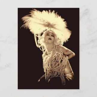 Vintage Showgirl Postcard