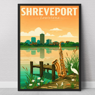Vintage Shreveport Louisiana Poster
