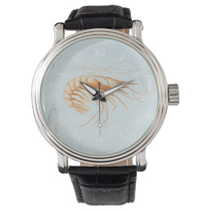 Vintage Shrimp, Marine Life Ocean Animals Anatomy Watch