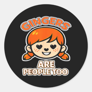 Vintage Shrinking Summer Gingers are People Too Classic Round Sticker