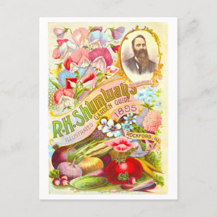 Vintage Shumway Garden Guide Cover 1895 Postcard