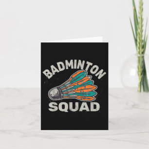 Vintage Shuttle Sport Badminton Squad For Men Card