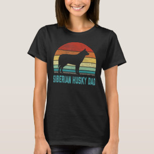 Vintage Siberian Husky Dad  Dog T-Shirt