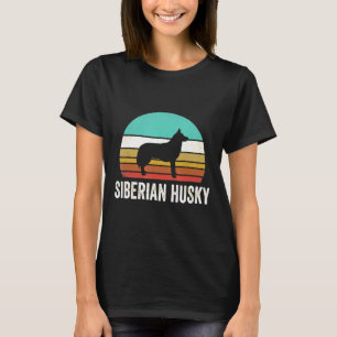 Vintage Siberian Husky Shirt Dog Sunset