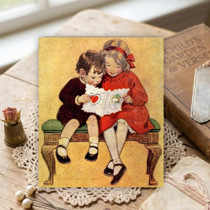 Vintage Sibling Valentine Jessie Wilcox Smith Card
