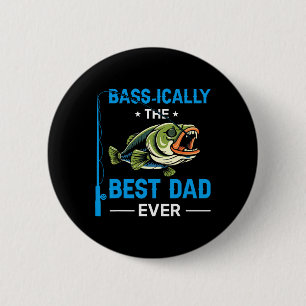 Vintage Sically Best Dad Ever Fisherman Father's D 6 Cm Round Badge