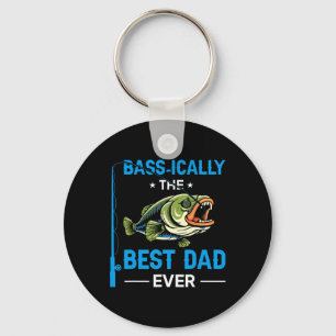 Vintage Sically Best Dad Ever Fisherman Father's D Key Ring