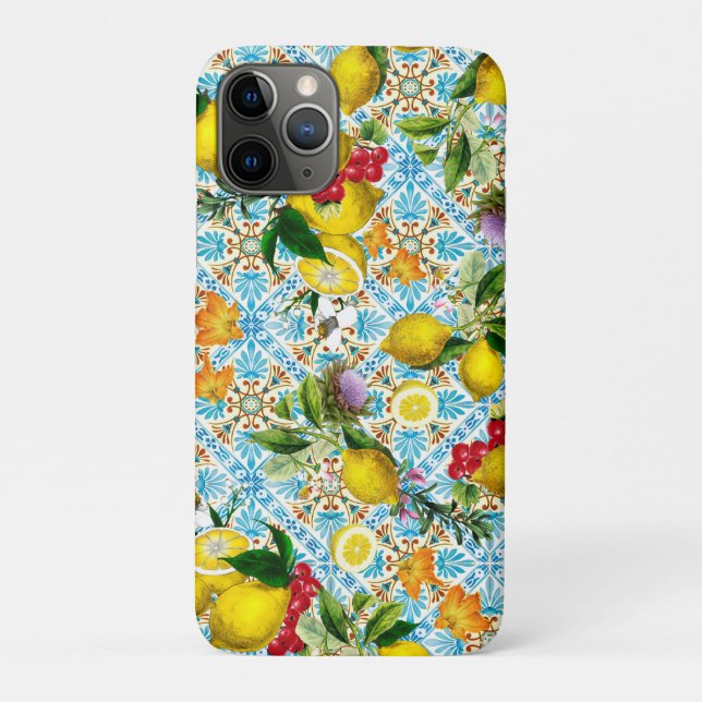 Vintage Sicilian lemon garden Case-Mate iPhone Case (Back)