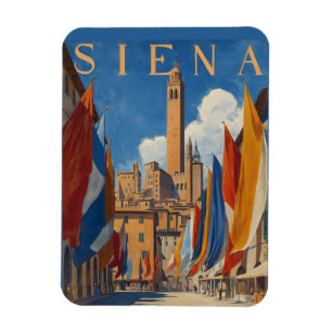 Vintage Siena Italian Travel Magnet