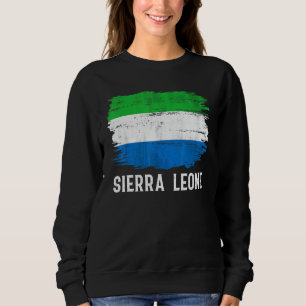 Vintage Sierra Leone Flag For Sierra Leonean   Sweatshirt