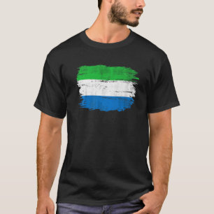 Vintage Sierra Leone Flag For Sierra Leonean T-Shirt
