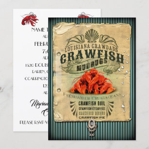 Vintage Sign Crawfish Party Invitation