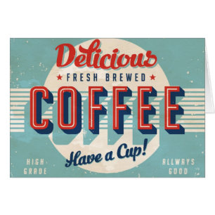 Vintage sign - Fresh Brewed Coffee