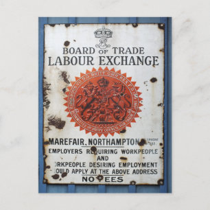 VINTAGE SIGN POSTCARD