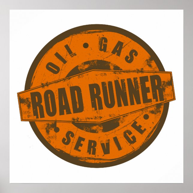 Vintage Sign Road Runner Poster (Front)