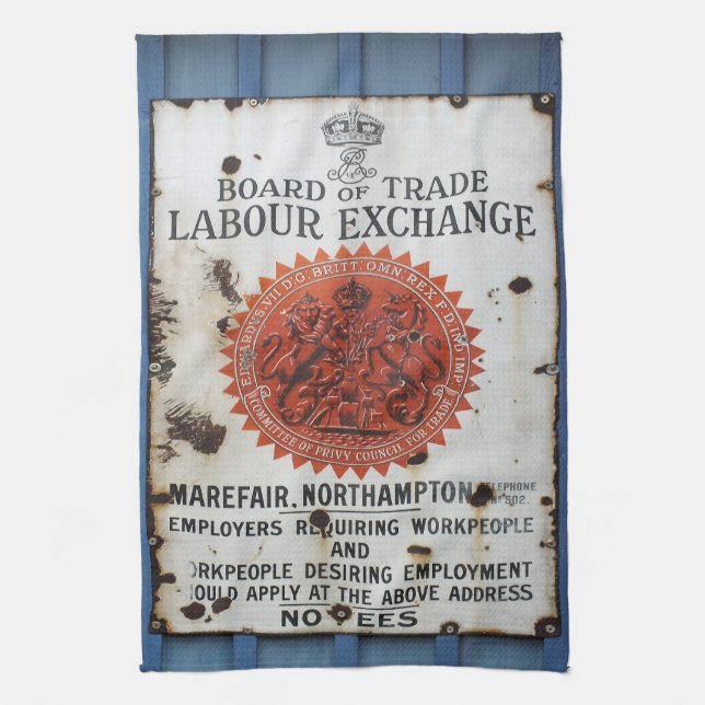 VINTAGE SIGN  TEA TOWEL (Vertical)