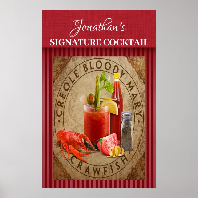 Vintage Signature Cocktail Poster (Front)