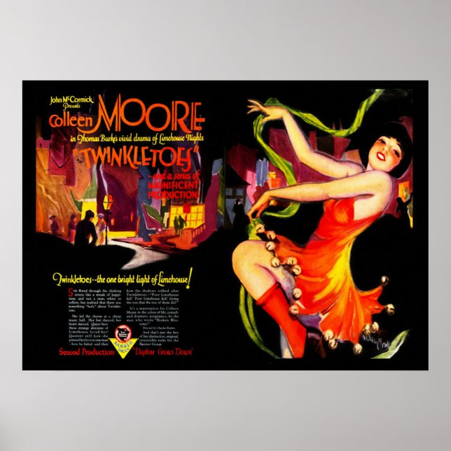 Vintage Silent Film Advert Poster (Front)