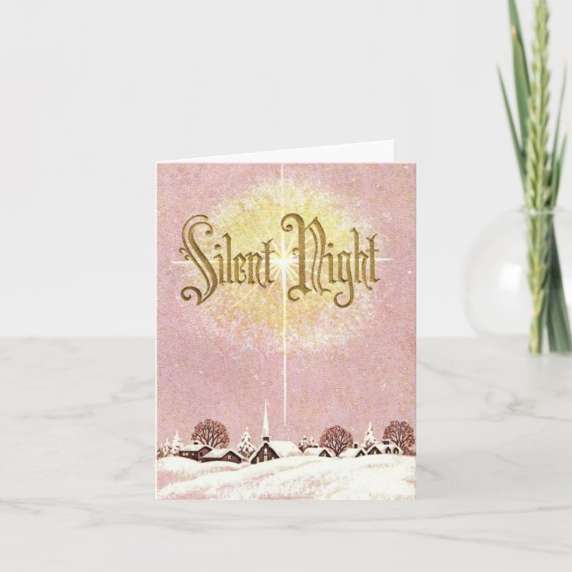 Vintage Silent Night Christmas Card (Front)