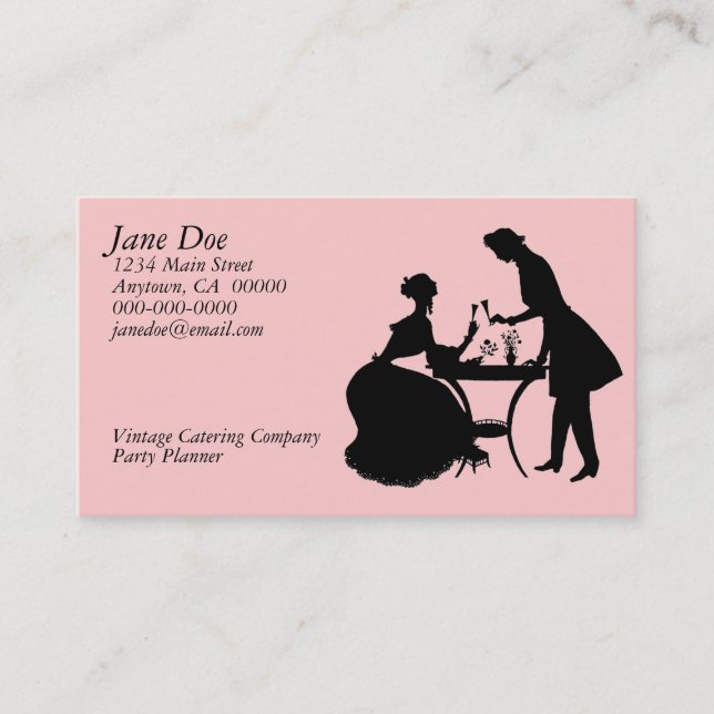 Vintage Silhouette Business Card (Front)