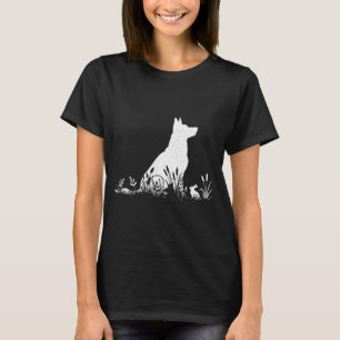 Vintage Silhouette German Shepherd Shirt Women