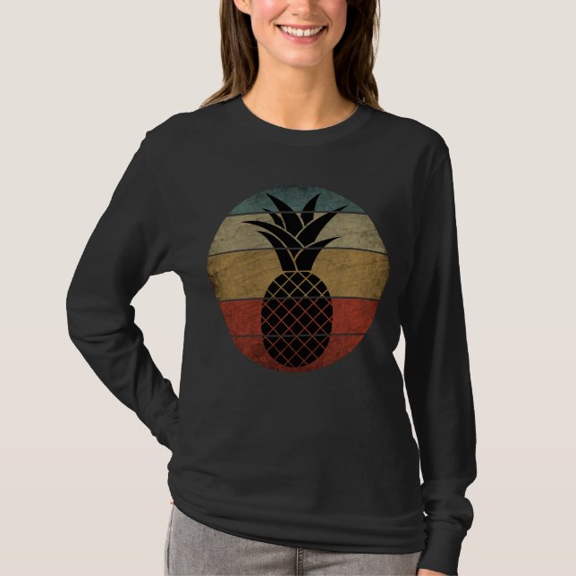 Vintage Silhouette Pineapple  T-Shirt (Front)